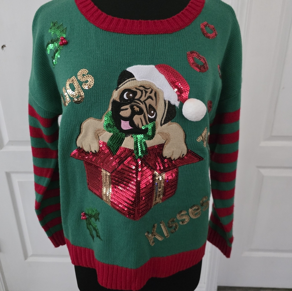 Love Always Pug and Kisses Sweater